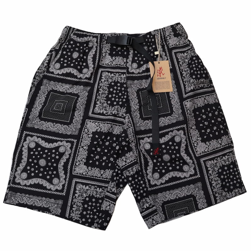 [Gramicci MENS] WEATHER ST-SHORTS｜BANDANA BLACK｜GMP-21S020