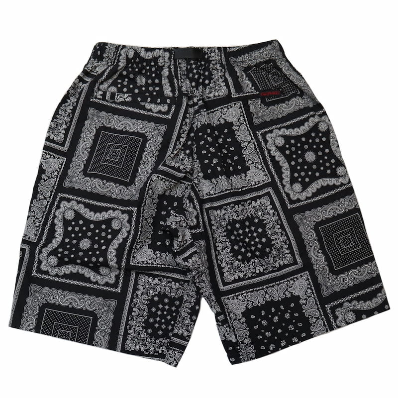 [Gramicci MENS] WEATHER ST-SHORTS｜BANDANA BLACK｜GMP-21S020