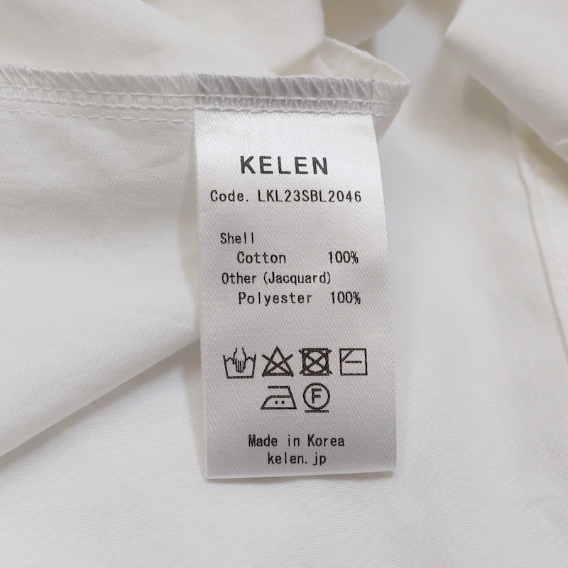 [Kelen] WEMYジャガードコンビブラウス | LKL23SBL2046 /OFF WHITE