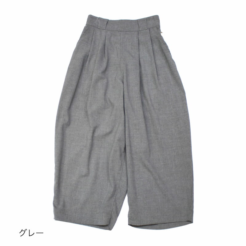 [HARVESTY]  T/R WIDE EGG CROPPED PANTS｜A21502/15グレー/18チャコール/オリーブ/19ブラック)