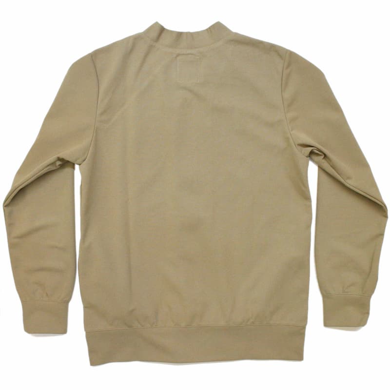 [RE clothing] メッシュダブルフェイス ジップカーディガン：BEIGE