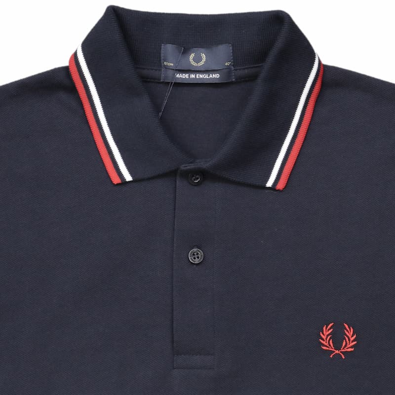 [FRED PERRY] ツインティップ フレッドペリーシャツ（ポロ）M12：471=NV/WH/RED