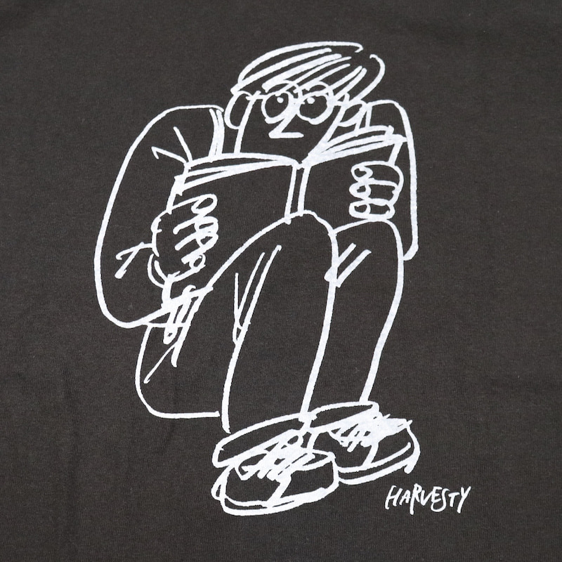 [HARVESTY] PRINTED T-SH メガネ｜A52209 /19ブラック