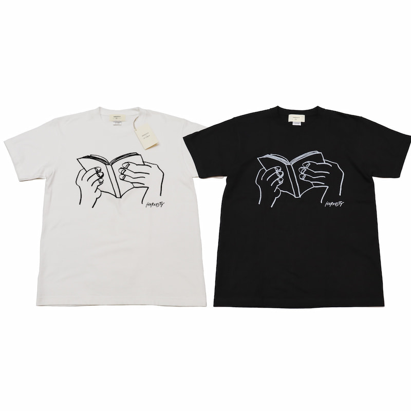 [HARVESTY] PRINTED T-SH 本｜A52207 /11オフホワイト/19ブラック