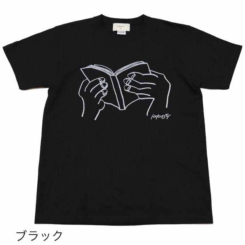 [HARVESTY] PRINTED T-SH 本｜A52207 /11オフホワイト/19ブラック