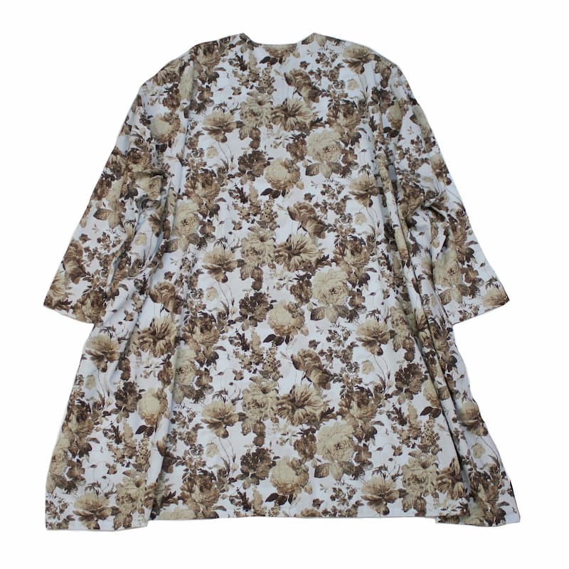 [mizuiro ind]flower print henry neck wide OP(30sax)｜3-259393