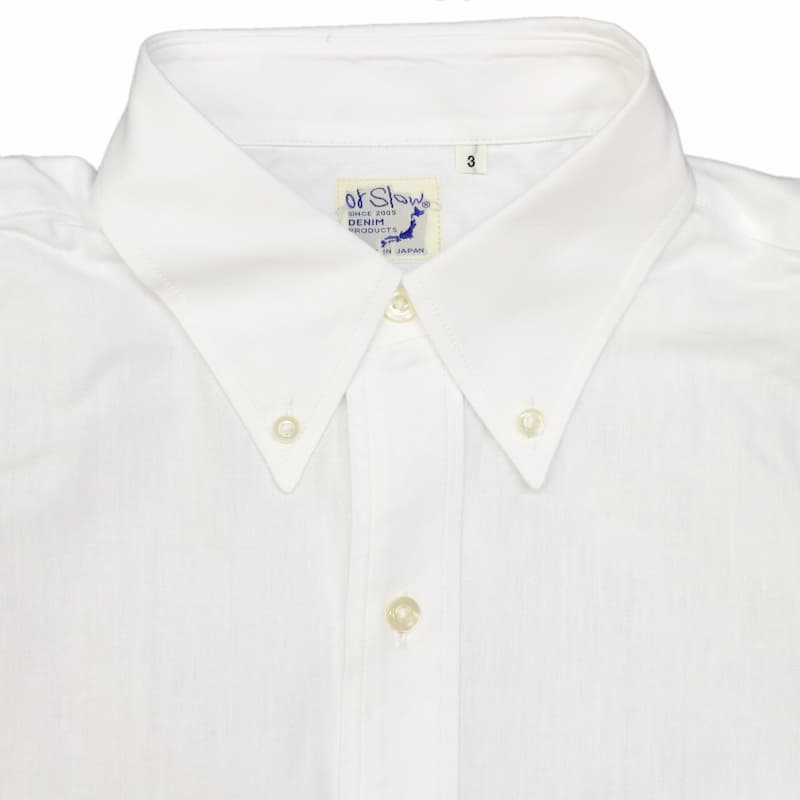 [orSlow] ボタンダウンシャツ #01-8012：CHAMBRAY WHITE non-wash