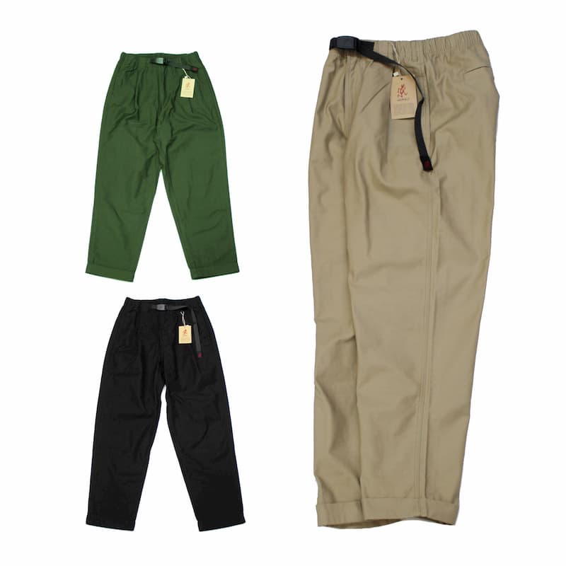 [Gramicci MENS] BACK SATAIN TUCK TAPERED PT(DESERT)(DEEP OLIVE)(BLACK)