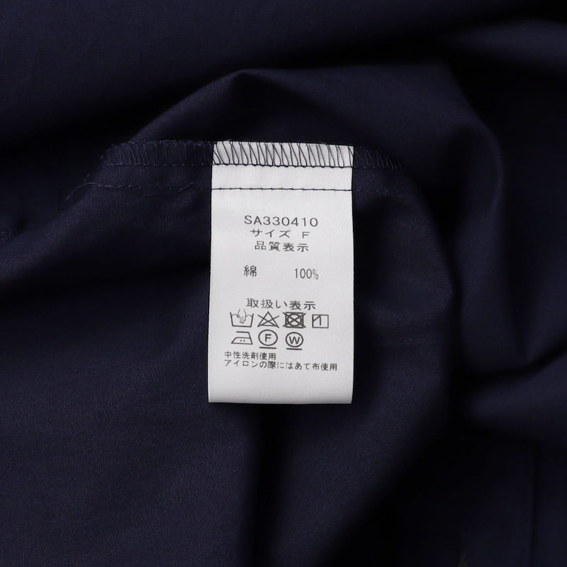 [LUEUF] コットンバンドカラーシャツ｜SA330410 /A.WHIT /C.NVY