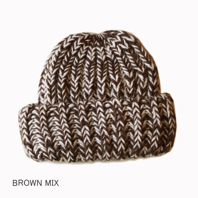 [ARMEN] ニット帽(BROWN MIX)(DK GREY MIX)｜TNAM1761