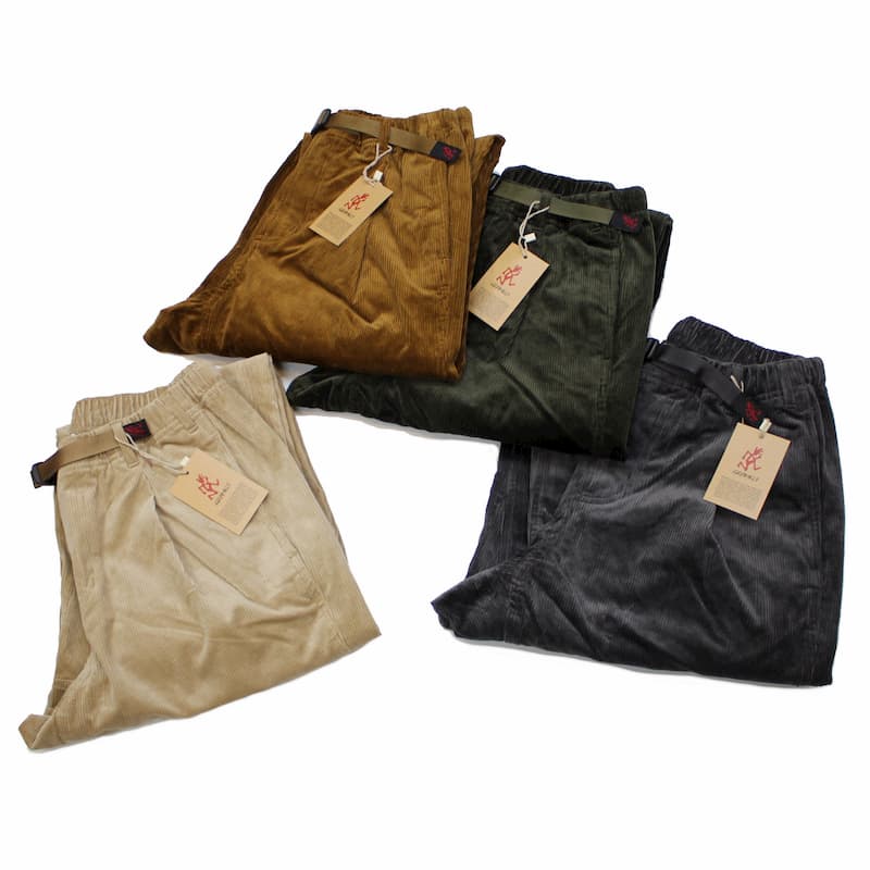 [Gramicci MENS] CORDUROY TUCK TAPERED PT｜GMP-20F021 /BEIGE/ CAMEL/ OLIVE/ CHARCOAL