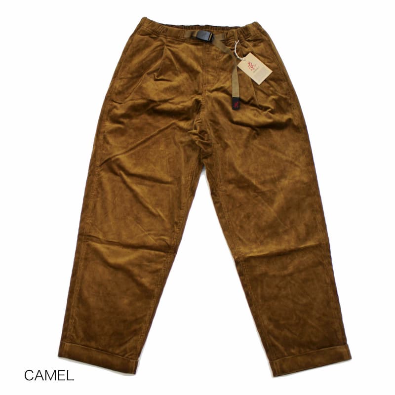 [Gramicci MENS] CORDUROY TUCK TAPERED PT｜GMP-20F021 /BEIGE/ CAMEL/ OLIVE/ CHARCOAL