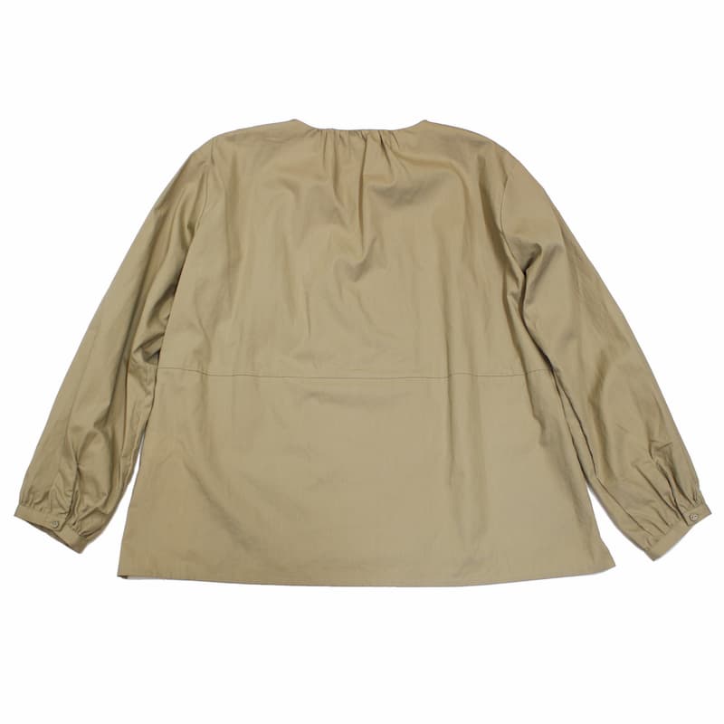 [Kelen] Orishi コットンブロードクロスダブルボタンブラウス | LKL20FBL8 /BEIGE /S