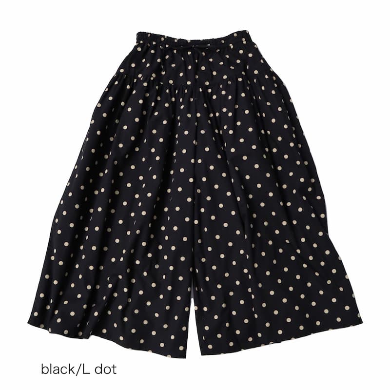 [SOIL]バックサイドギャザーキュロット｜NSL21525 /black M dot /L dot