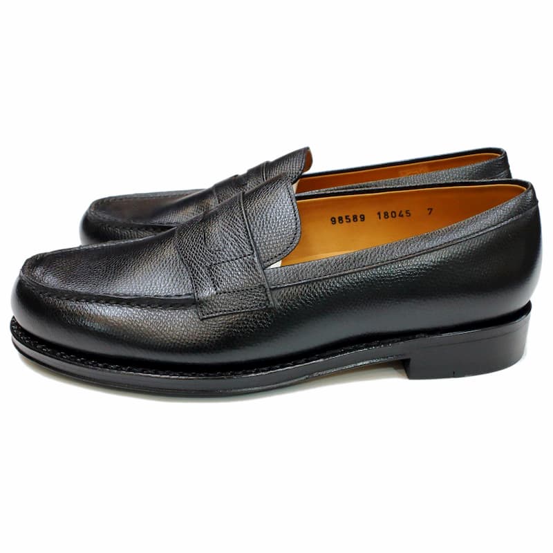 [Jalan Sriwijaya] 98589 コインローファー：KARA GRAIN CALF BLACK