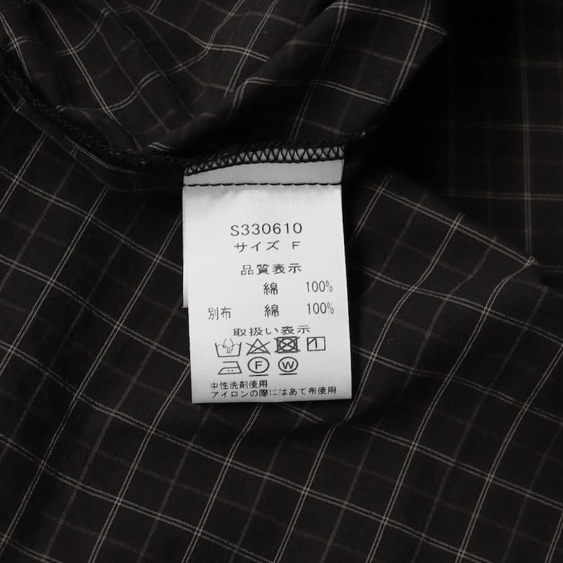 [LUEUF] ダブルワッシャータイプライターチェックアンティークシャツ｜S330610 /B.GRNグリーン/C.BLKブラック