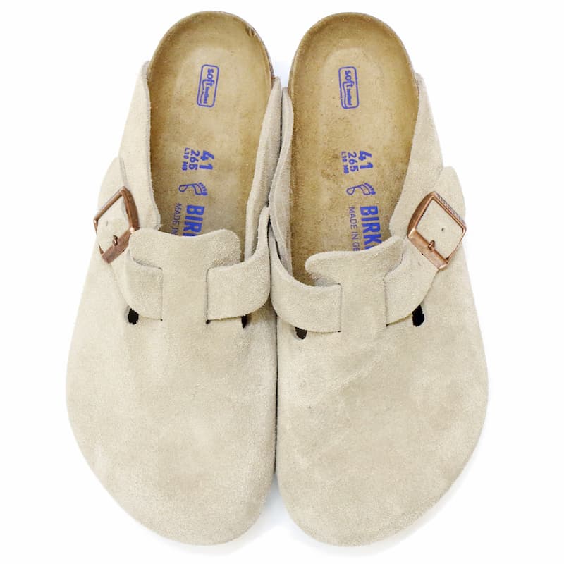 [BIRKENSTOCK] ボストン スエード ソフトフットベット：TAUPE