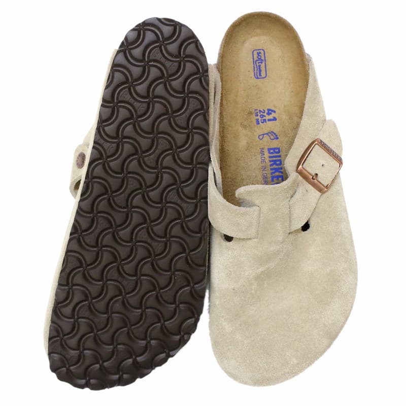 [BIRKENSTOCK] ボストン スエード ソフトフットベット：TAUPE