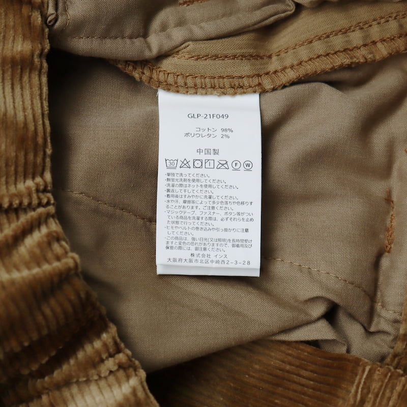 [Gramicci WOMENS] CORDUROY GRUKHA PTコーデュロイグルカパンツ｜GLP-21F049 /BEIGE/MOCHA BEIGE