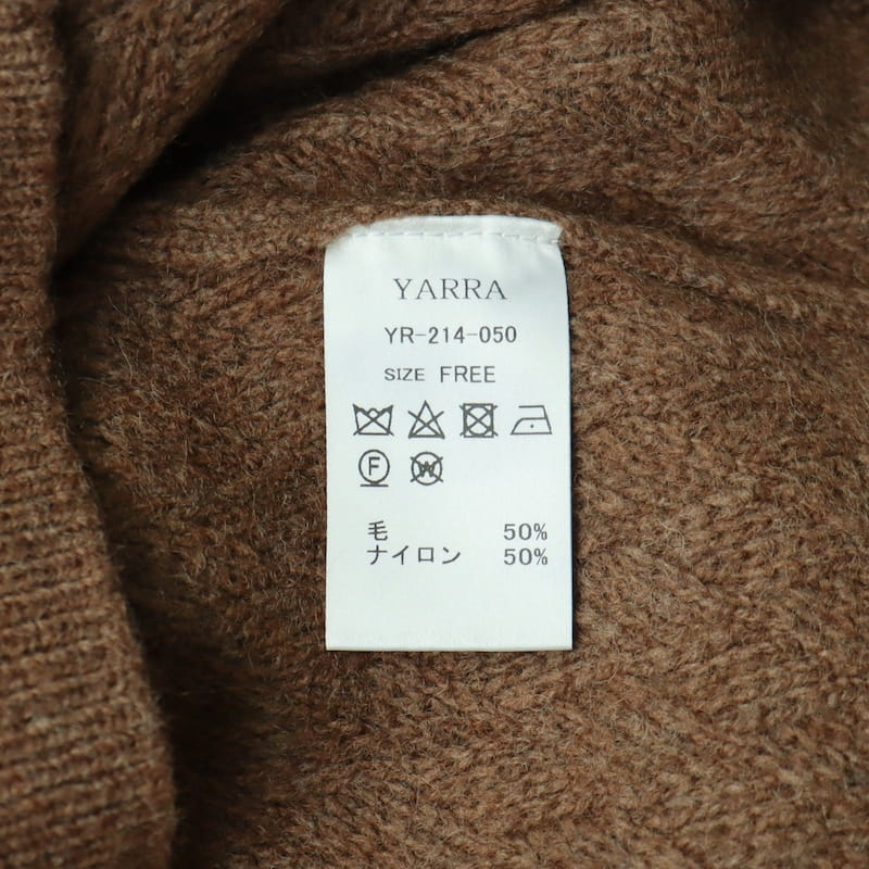 [YARRA] ラムナイロンニットプルオーバー｜YR-214-050 /83杢グレー/60ブラウン