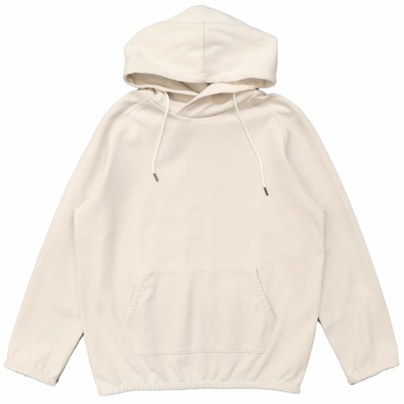 [RE clothing] コットンジャージ プルオーバーパーカー：WHITE