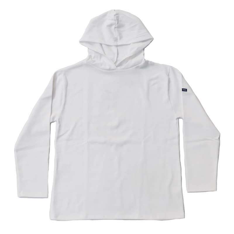 [SAINT JAMES] フード付コットンTシャツ 17 JC OUES CAPUU｜NEIGE白