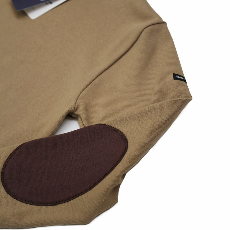 ※[SAINT JAMES] OUESSANT ELBOW PATCHウエッソンエルボーパッチ｜HAMAC(ベージュ)×CACAO(ブラウン