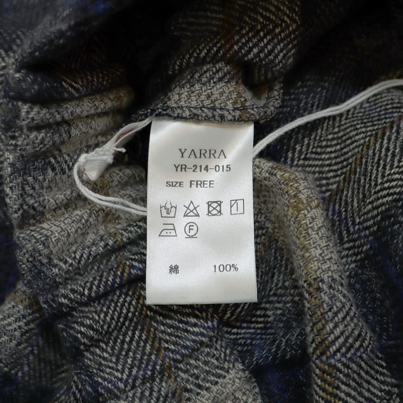 [YARRA] 綿ツイードチェックスカート| YR-214-015 /55ネイビー