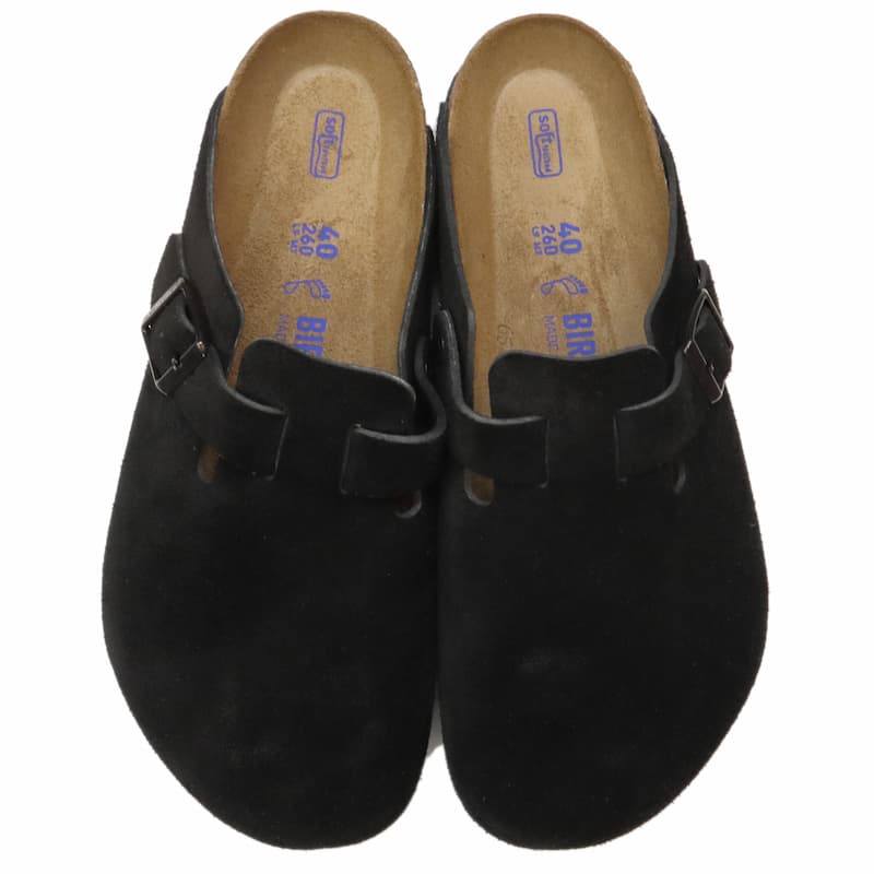 [BIRKENSTOCK] ボストン スエード ソフトフットベット：BLACK