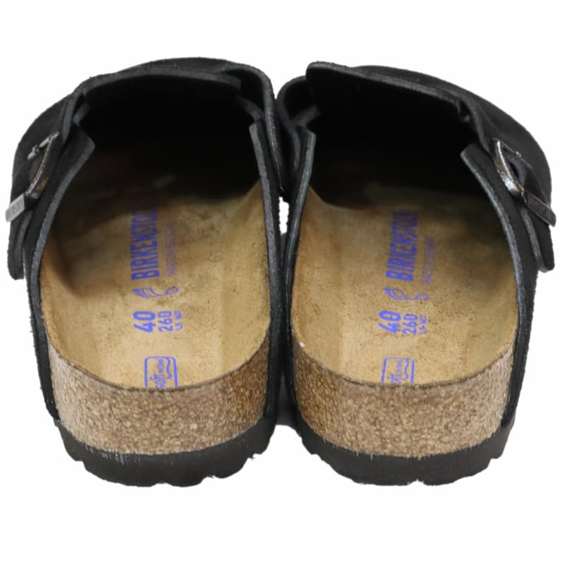 [BIRKENSTOCK] ボストン スエード ソフトフットベット：BLACK