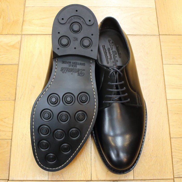 [Jalan Sriwijaya] 98651 プレーントゥ ダイナイトソール：CALF BLACK