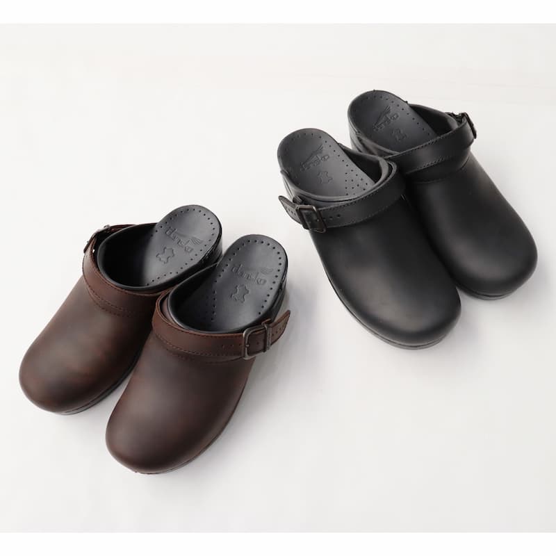 [DANSKO] INGRIDオープンヒールクロッグス｜238-780202/ブラウンAntique Brown/ブラックBlack