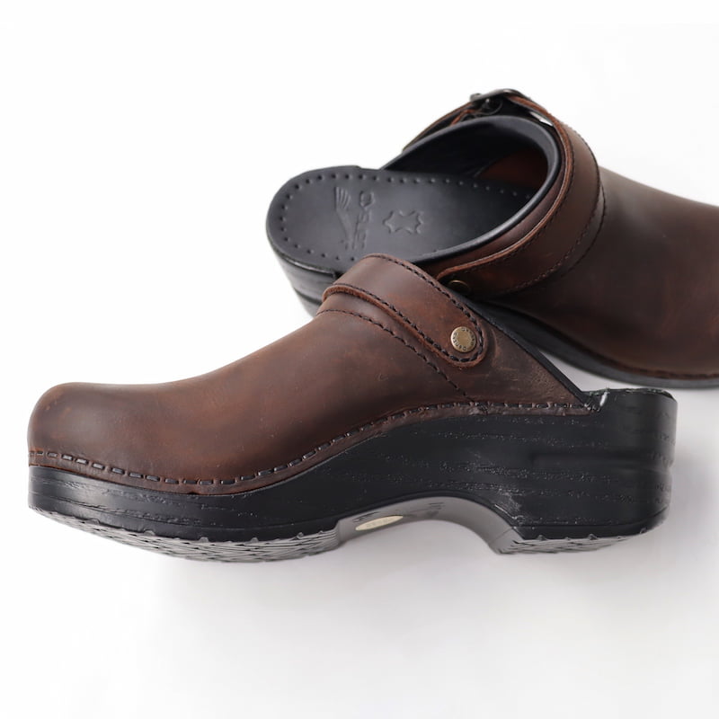 [DANSKO] INGRIDオープンヒールクロッグス｜238-780202/ブラウンAntique Brown/ブラックBlack