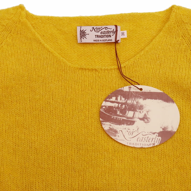 [Nor'easterly TRADITION] L/S WIDE NECK ニット｜13-001 /GORSEFLOWERイエロー