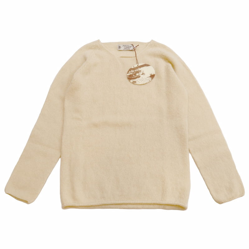 [Nor'easterly TRADITION] L/S WIDE NECK ニット｜13-001 /CREAMオフホワイト