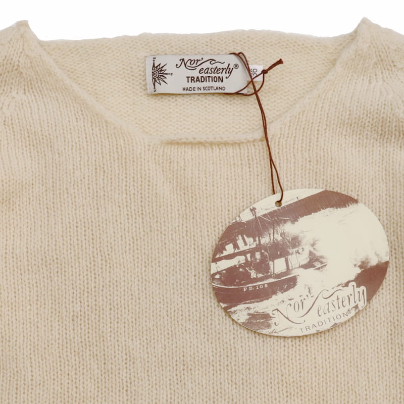 [Nor'easterly TRADITION] L/S WIDE NECK ニット｜13-001 /CREAMオフホワイト