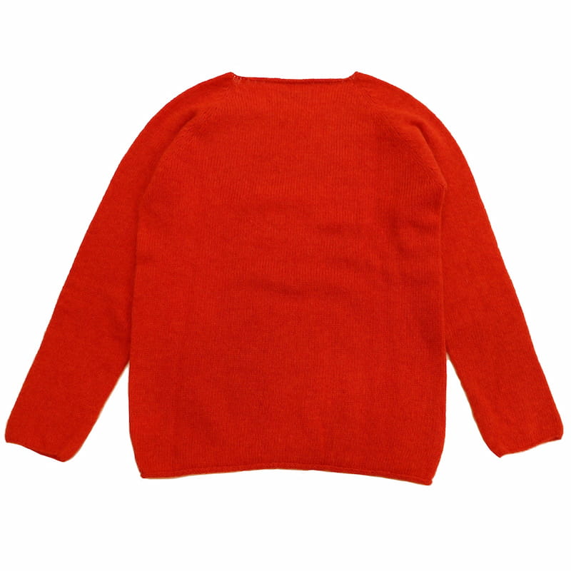 [Nor'easterly TRADITION] L/S WIDE NECK ニット｜13-001 /SCARLETレッド