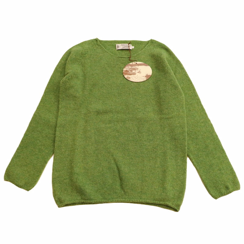 [Nor'easterly TRADITION] L/S WIDE NECK ニット｜13-001 /CRABAPPLEグリーン