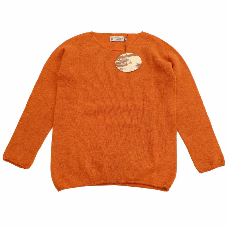 [Nor'easterly TRADITION] L/S WIDE NECK ニット｜13-001 /JAFFAオレンジ