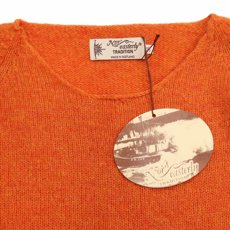 [Nor'easterly TRADITION] L/S WIDE NECK ニット｜13-001 /JAFFAオレンジ