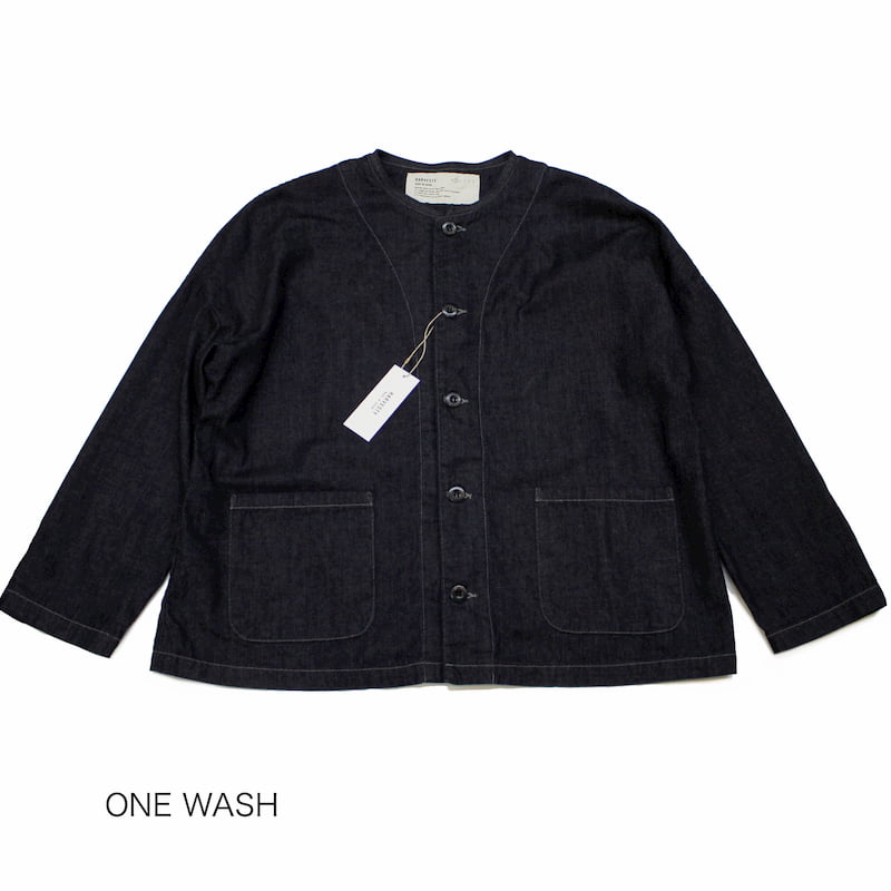 [HARVESTY] アトリエジャケット｜A31802 /IVORY /INDIGO ONE WASH