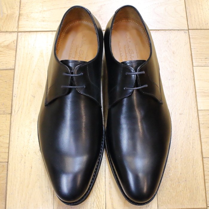 [Jalan Sriwijaya] 98406 プレーントゥ レザーソール：CALF BLACK