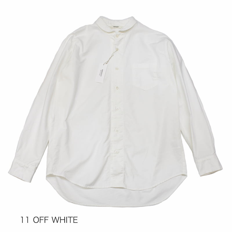 [HARVESTY] ROUND COLLAR SHIRTS(ラウンドカラーシャツ)｜A32008 /11OFF WHITE /21PINK /65BLUE