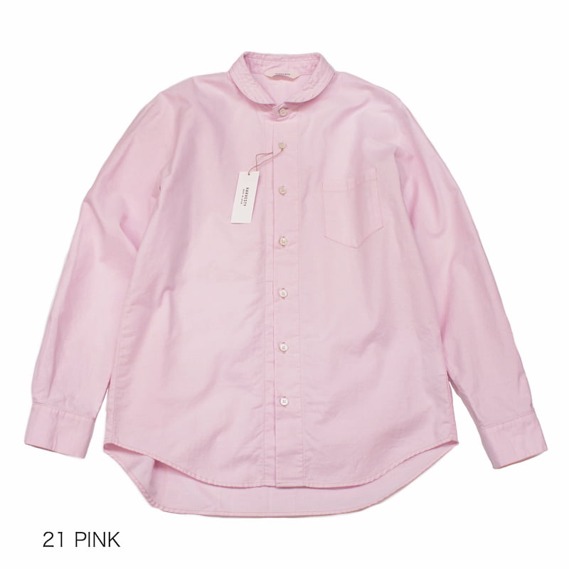 [HARVESTY] ROUND COLLAR SHIRTS(ラウンドカラーシャツ)｜A32008 /11OFF WHITE /21PINK /65BLUE