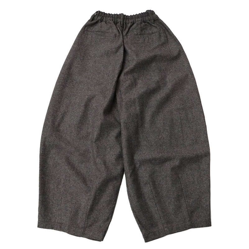 [HARVESTY] WOOL TWEED CIRCUS PANTSウールツイード サーカスパンツ｜A11916 /35キャメル /18チャコール