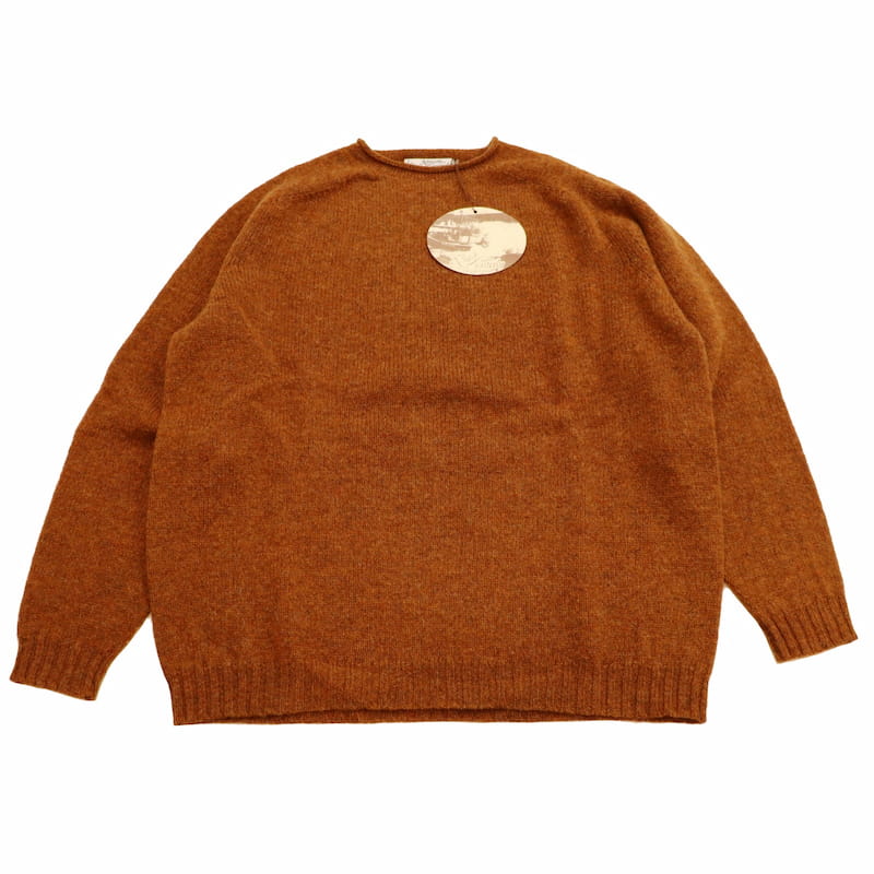 [Nor'easterly TRADITION] L/S ROLL NECK ニット｜21-002 /SIENNAライトブラウン