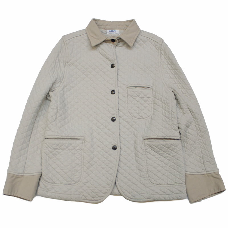 [ARMEN]  Cotton Quilt Shirts Collar JKT｜NAM0202B /9190ライトグレー