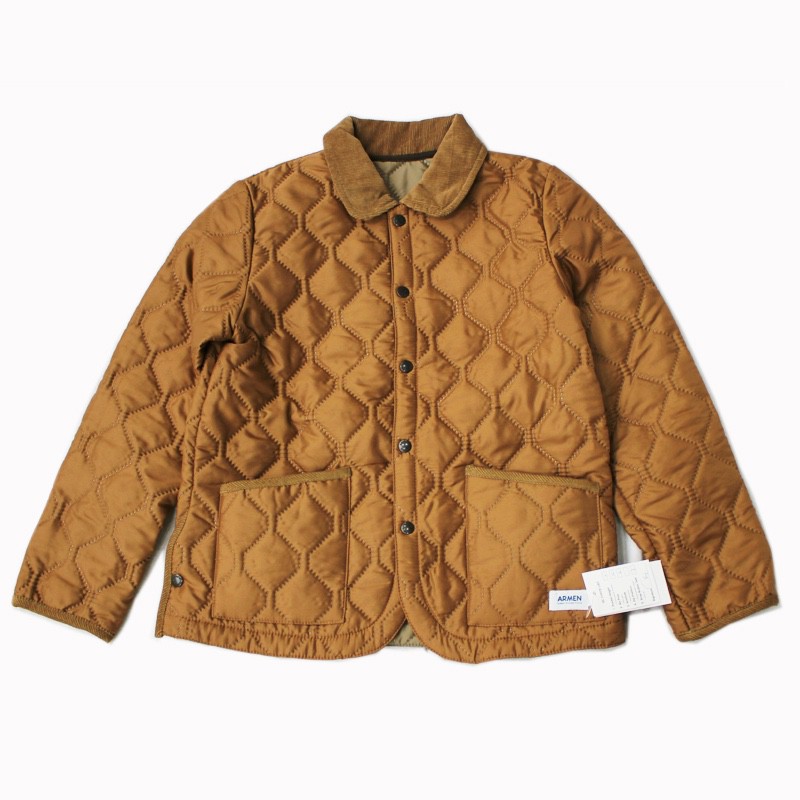 [ARMEN]Plain Polyester/Plain Polyester HEAT QUILT HORSE RIDING JACKET(8420TAN/IRAQ)｜NAM1482PP