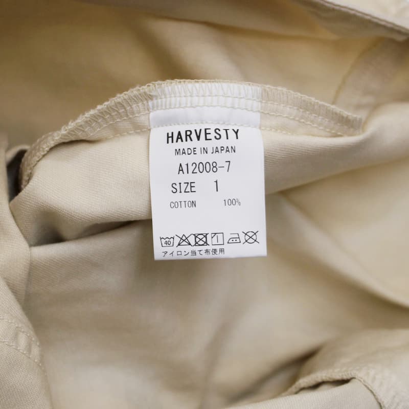 [HARVESTY] CHINO CLOTH OVERALLSチノ オーバーオール｜A12008 /31IVORY