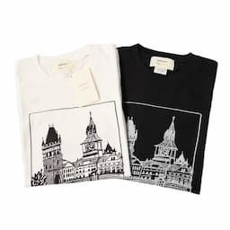 [HARVESTY] PRINTED TシャツTRAVEL｜A52109 /11オフホワイト /19ブラックイメージ
